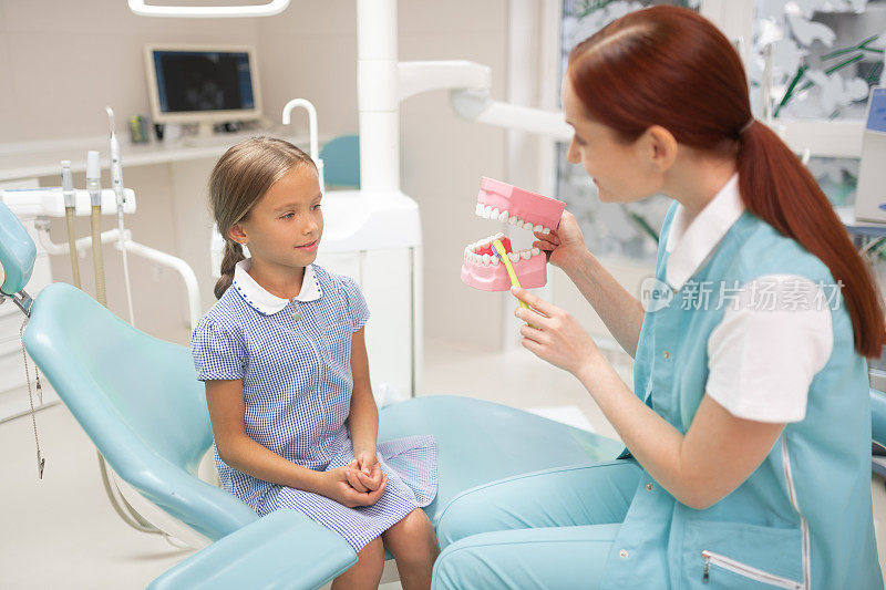 放学后去看儿童牙医的女生