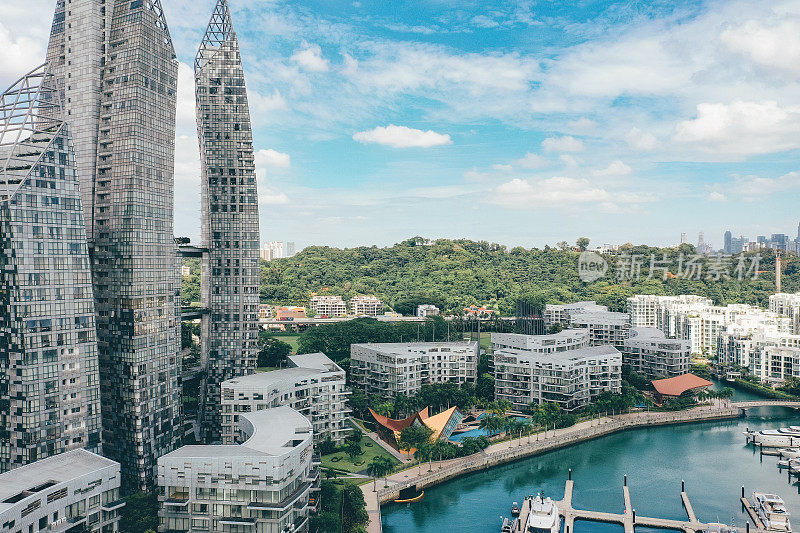 从上面看新加坡的房子