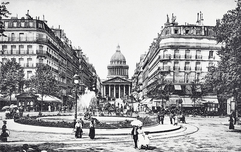 巴黎，Soufflot街和Panthéon