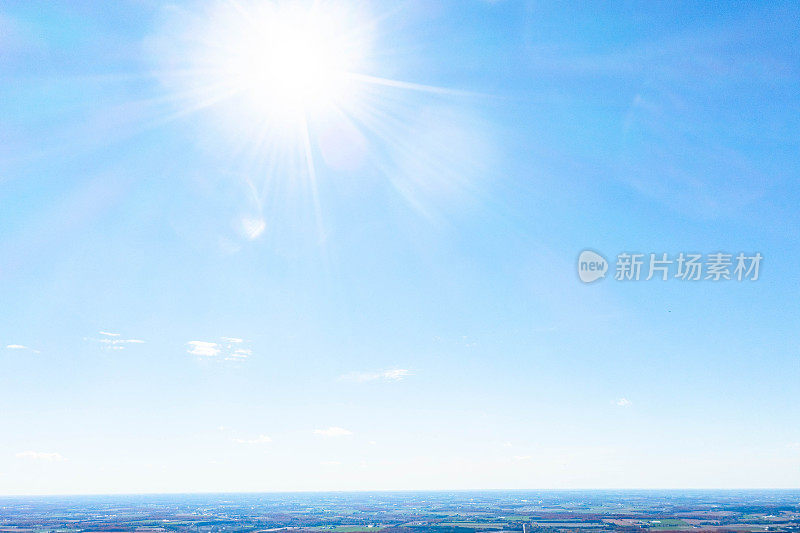 空中埃罗拉采石场保护区和格兰河，安大略省，加拿大