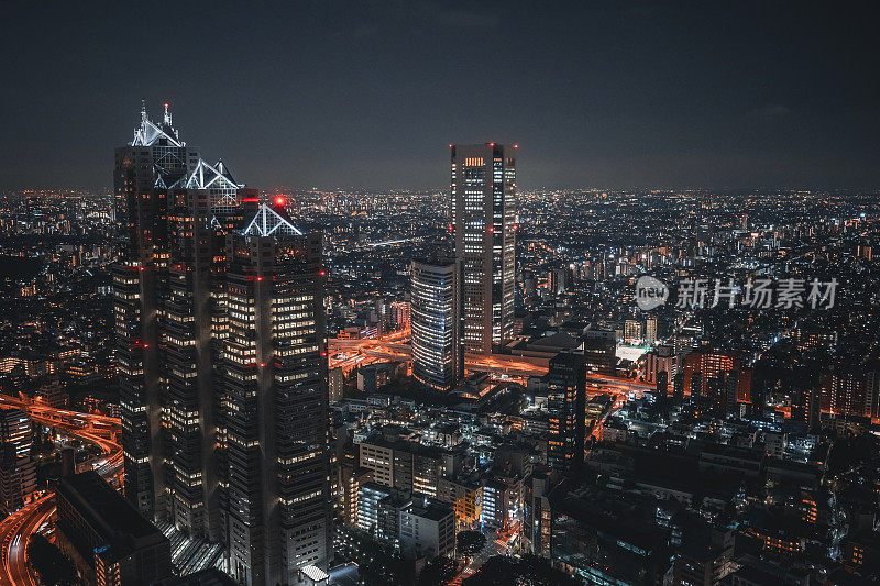 日本东京新宿夜景