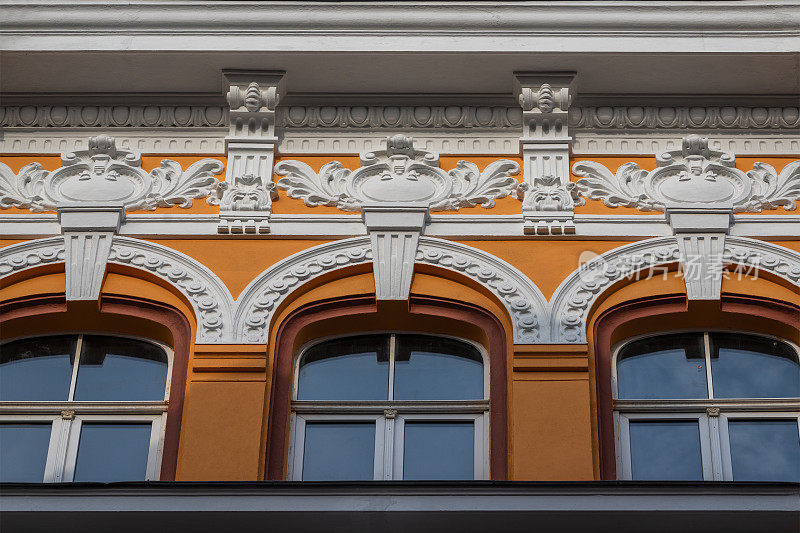 拉脱维亚里加的新艺术风格建筑碎片