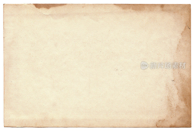 白色背景上的旧照片。复古空明信片纹理