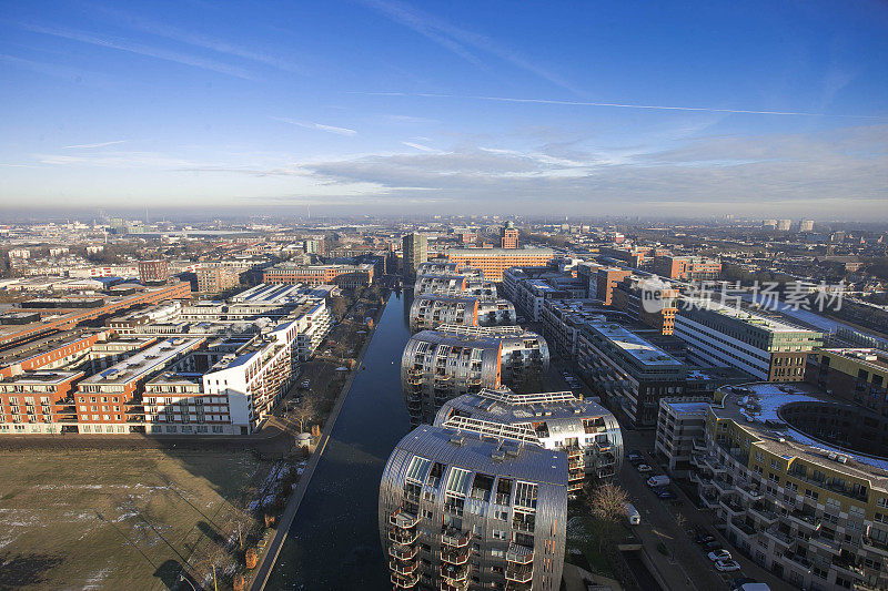 俯瞰荷兰城市天际线