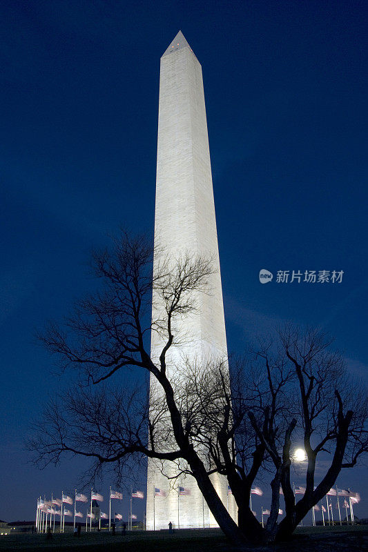夜晚的华盛顿纪念碑