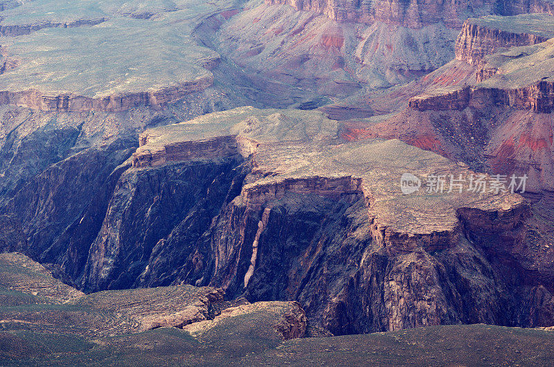 美国亚利桑那州大峡谷的远摄风景
