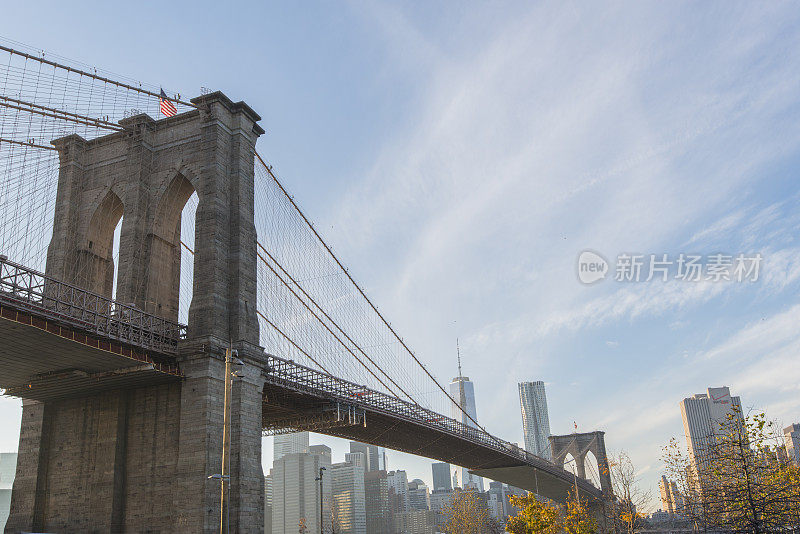 布鲁克林大桥，纽约，曼哈顿，美国