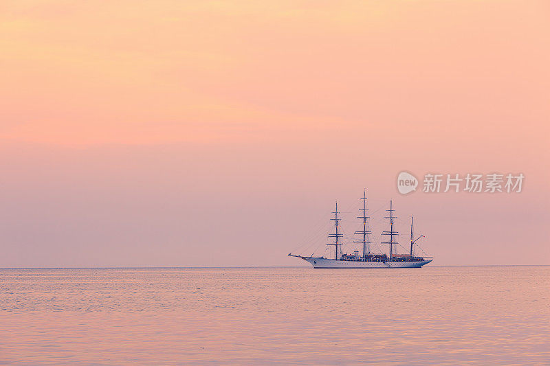 克罗地亚罗温吉的帆船