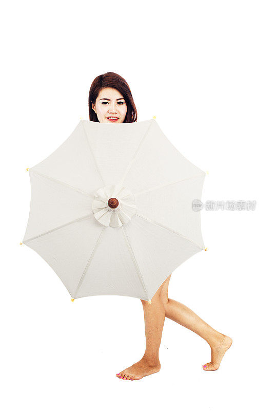 阳伞的女孩