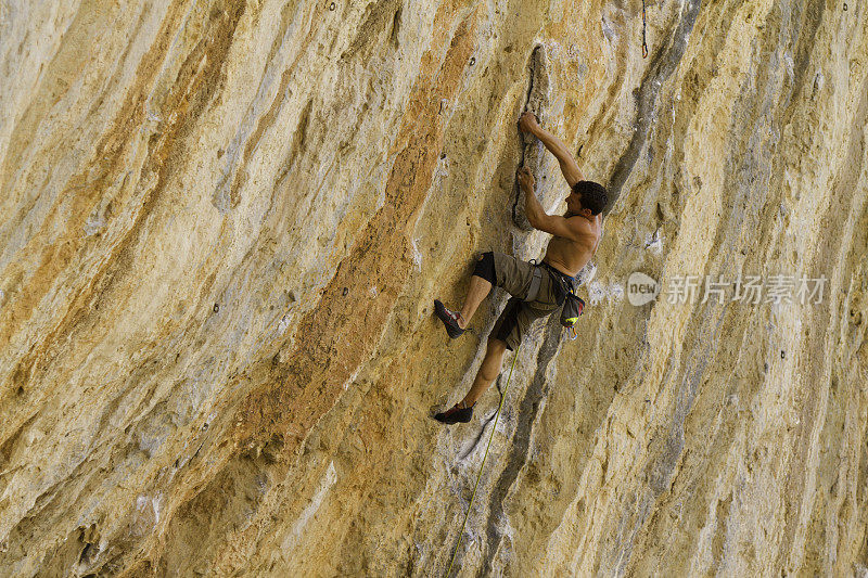 男性Rockclimber