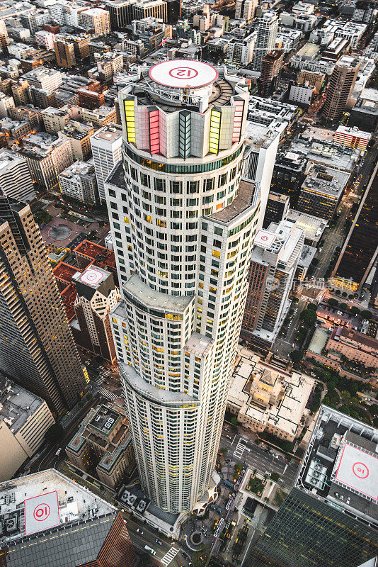 洛杉矶鸟瞰天际线