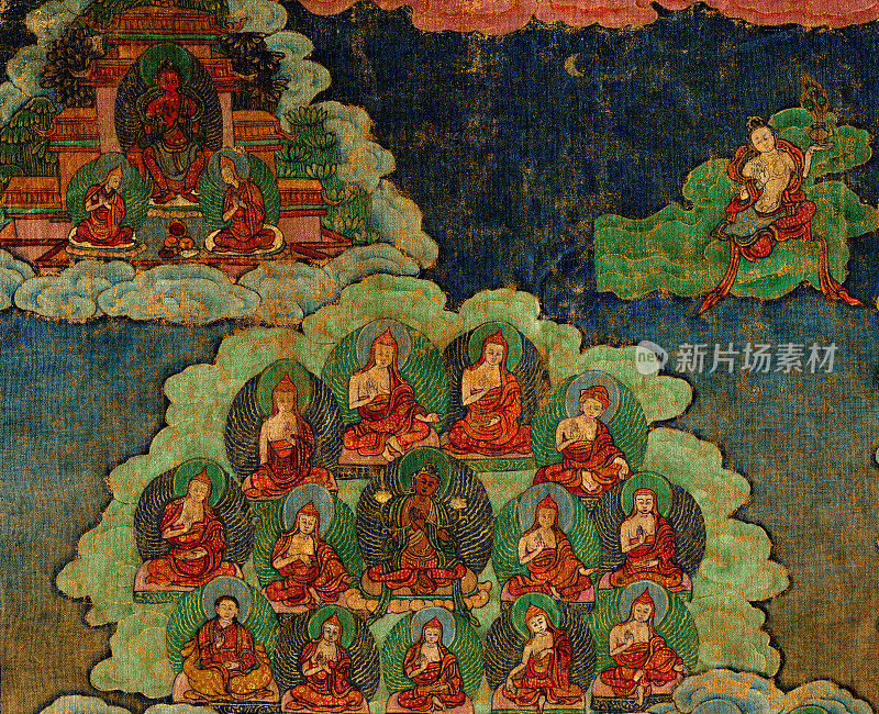 18世纪仿古藏传佛教唐卡