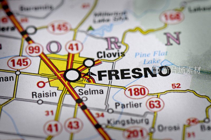加州弗雷斯诺市地图
