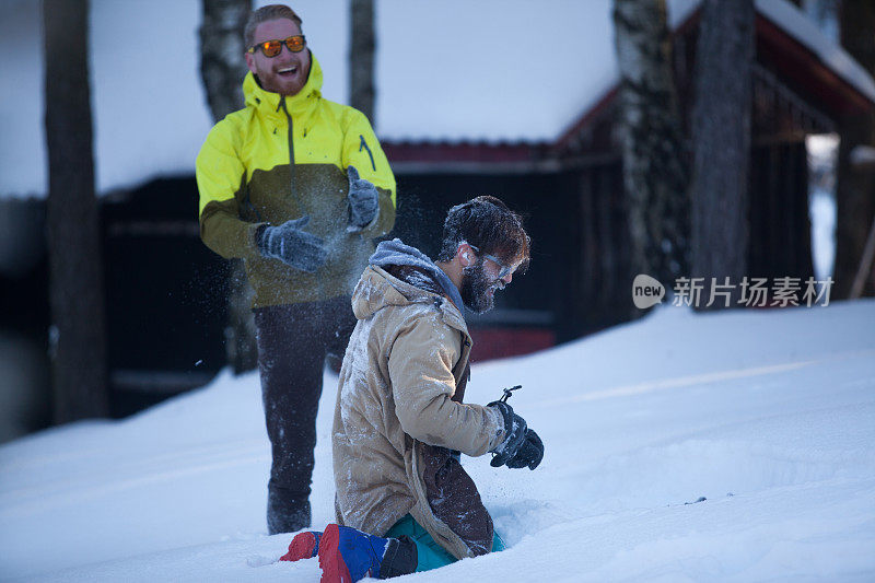 寒假和享受雪