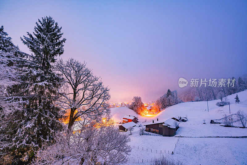 因特拉肯雪季，瑞士，欧洲