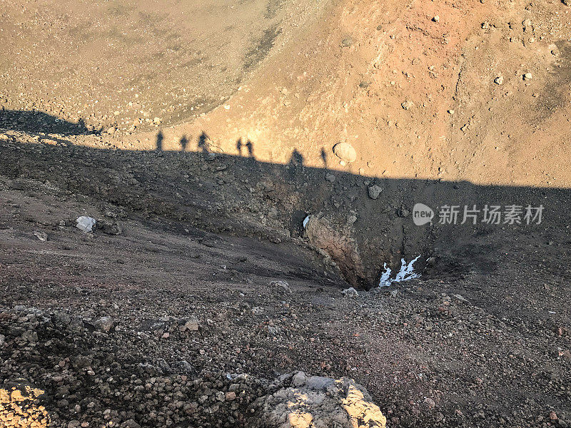 意大利西西里岛的埃特纳火山口