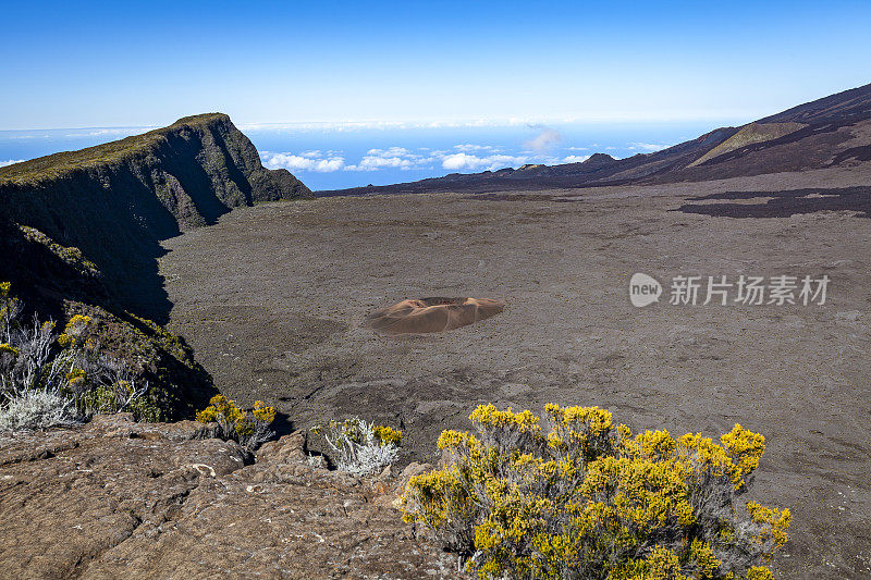 留尼旺岛的火山炉