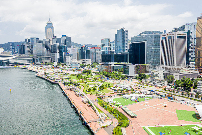 香港城市的无人机视图