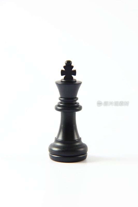 白底黑王棋子