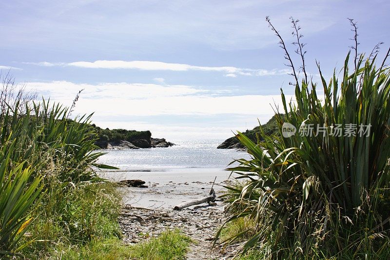 查尔斯顿海滩，西港附近，新西兰西海岸