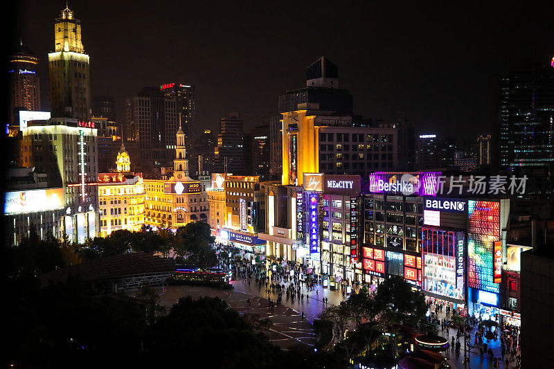 上海中国南京路商业街