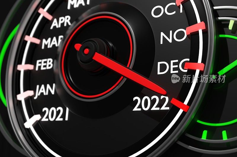 2022年的现代汽车速度计倒计时概念