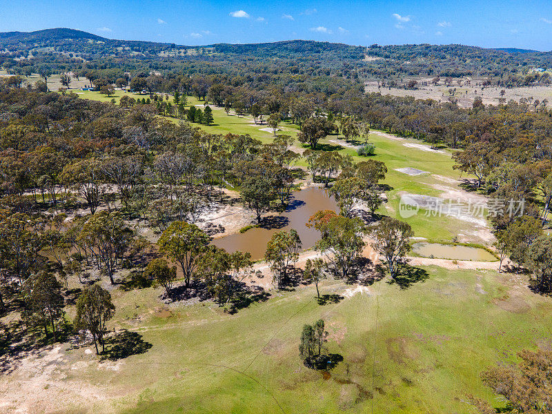 澳大利亚新南威尔士州埃玛维尔的自然景观鸟瞰图，由大疆Mavic空中无人机拍摄