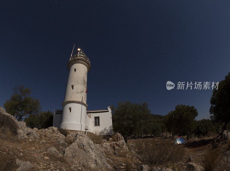 格利多尼亚灯塔夜景