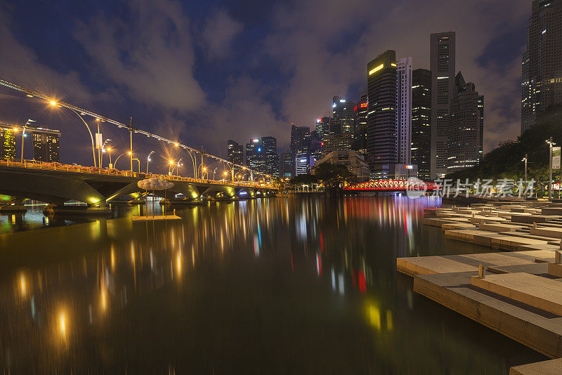 新加坡夜景全景