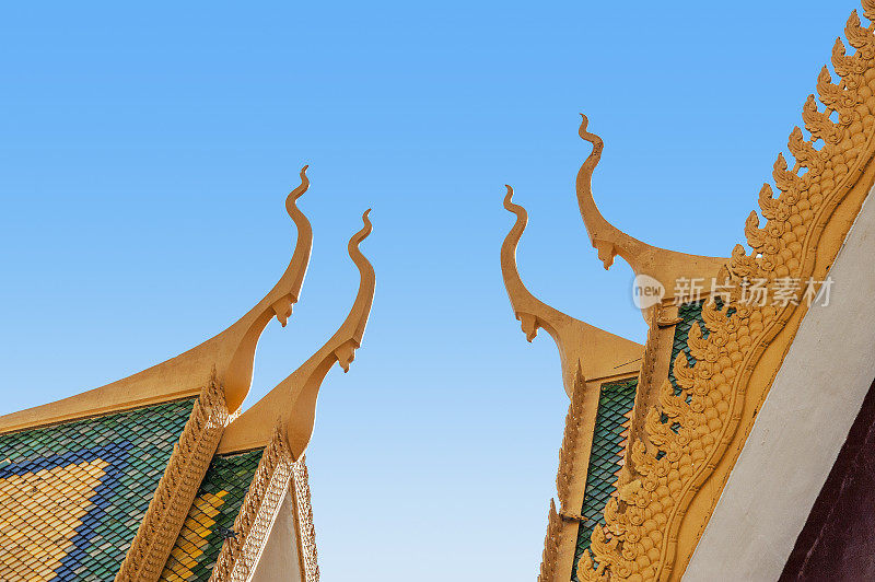 柬埔寨庙宇屋顶的装饰