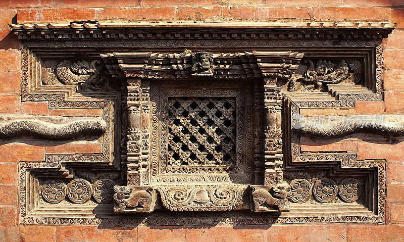加德满都,尼泊尔。窗口