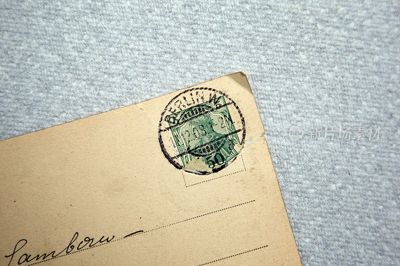 20世纪早期的明信片和邮票