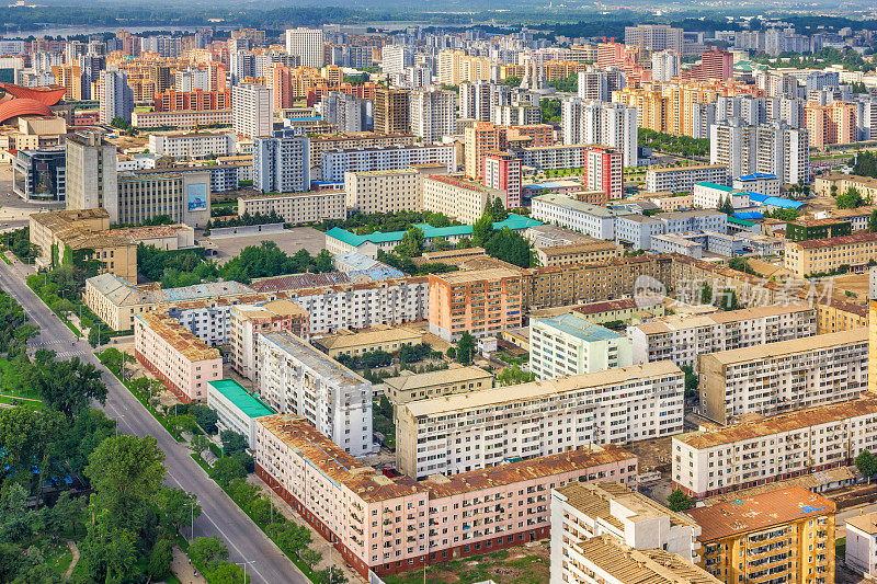 朝鲜平壤的居民区