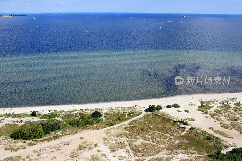 Ostsee海滩和海边夏天