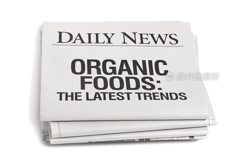 关于有机食品趋势的报纸头条