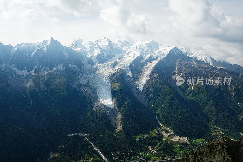 法国阿尔卑斯山的勃朗峰