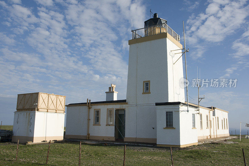 设得兰群岛上的爱莎奈斯灯塔和住所