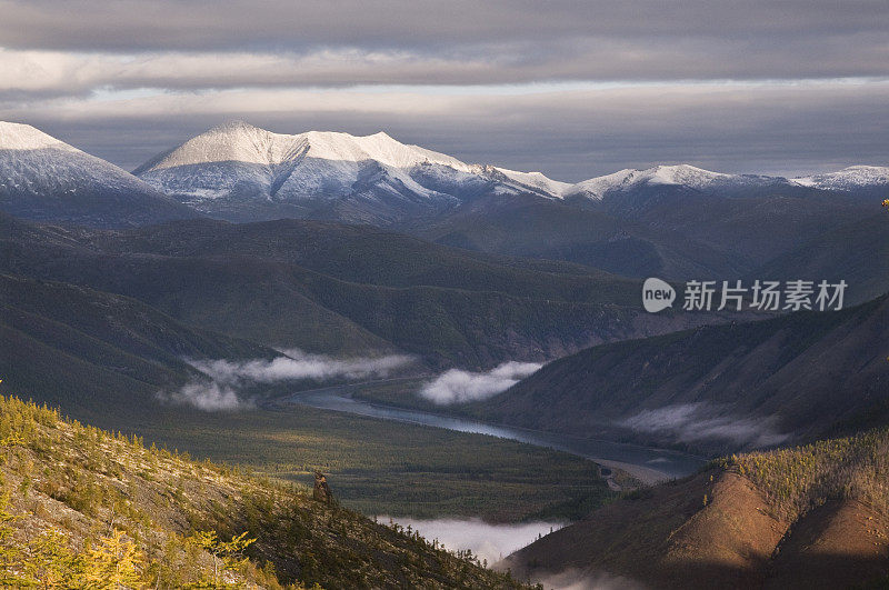 山间的清晨。