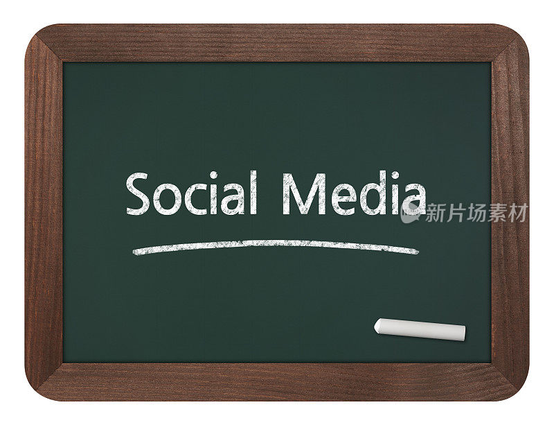社交媒体-商业黑板背景