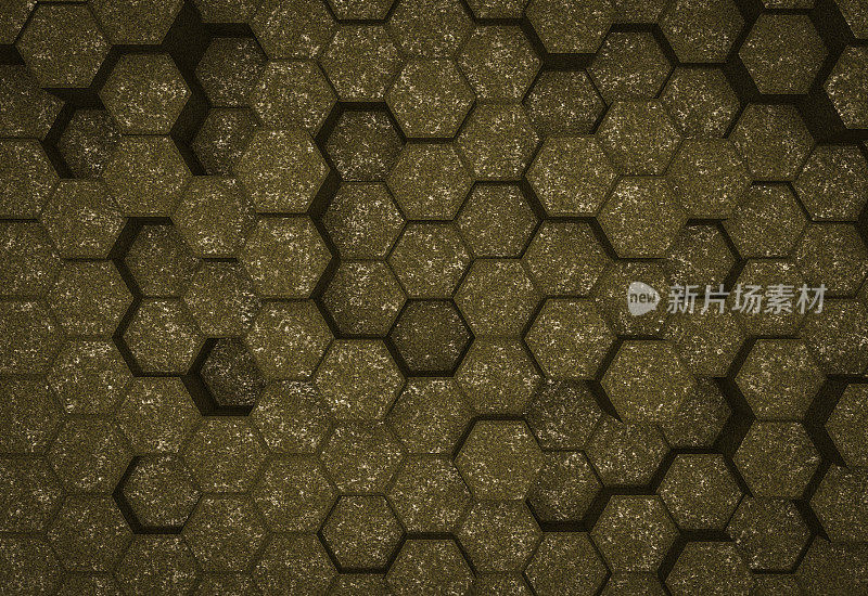 绿石六边形图案-蜂巢概念