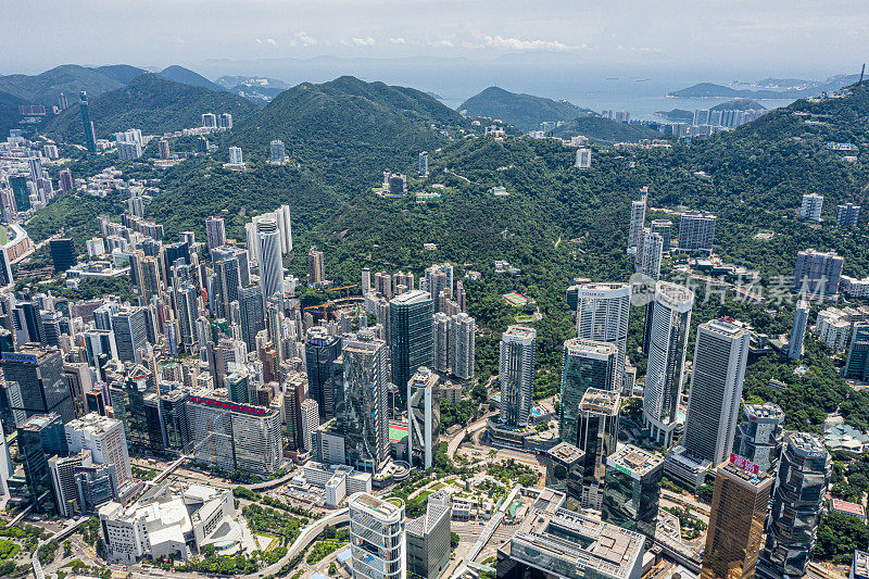 香港城市无人机视图