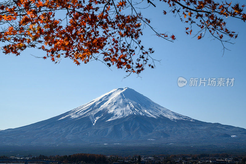 日本富士山的秋天