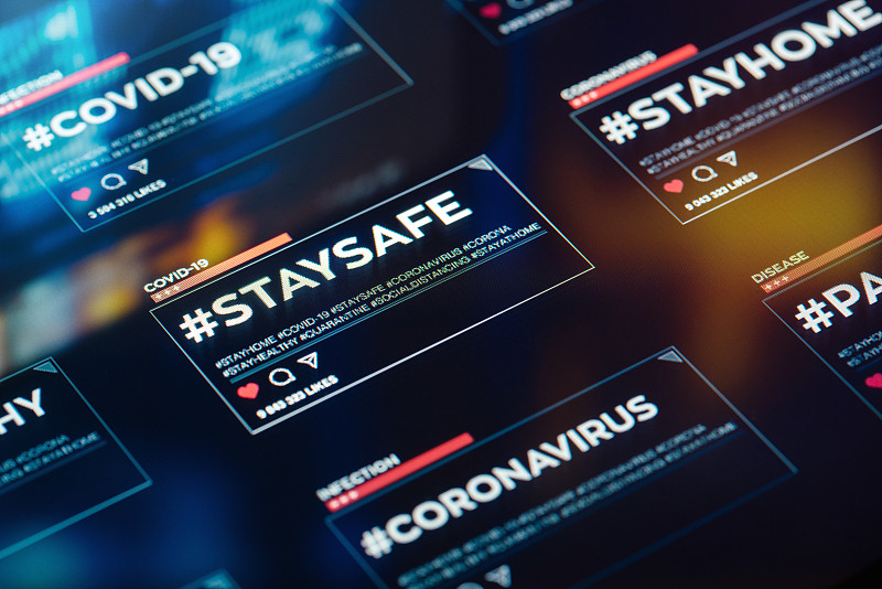 # staysafe。保持安全的标签特写数字显示