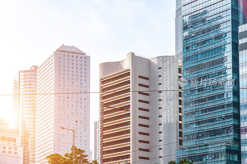 俯瞰香港的商业楼宇