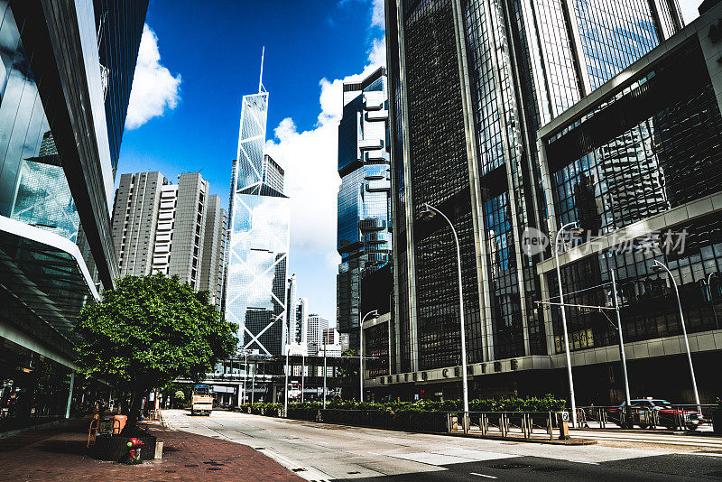 香港中环的空旷道路