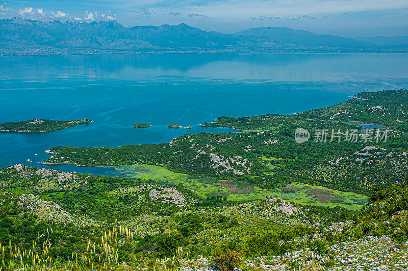 黑山的斯卡达尔湖景观