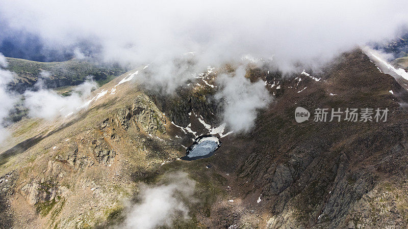 从科罗拉多埃文斯山鸟瞰风景