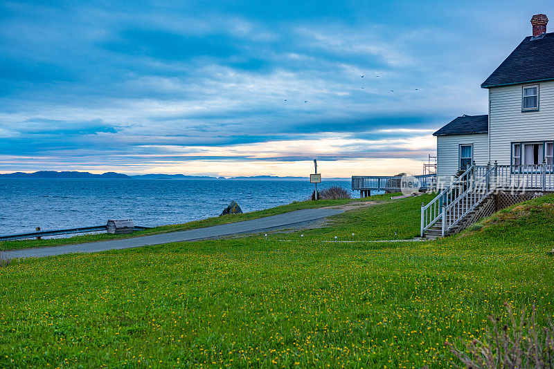 北Twillingate岛的观点在黎明，Twillingate，纽芬兰，加拿大