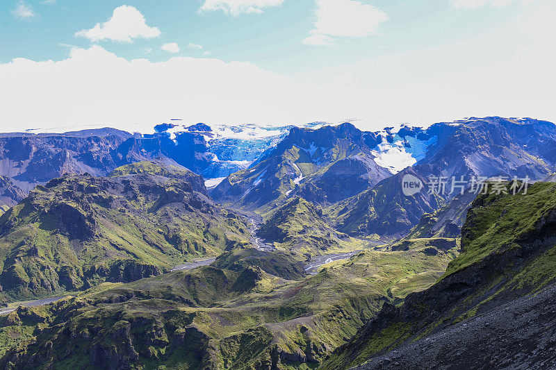 冰岛美丽的火山景观Landmannalaugar山