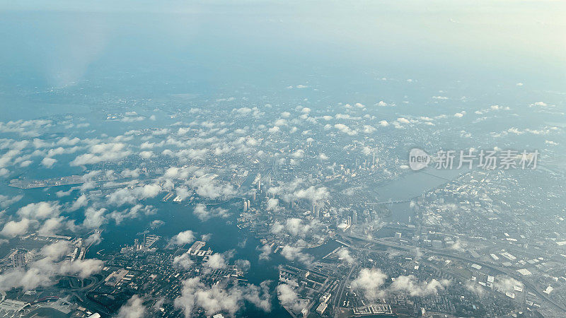 马萨诸塞州波士顿的航拍照片